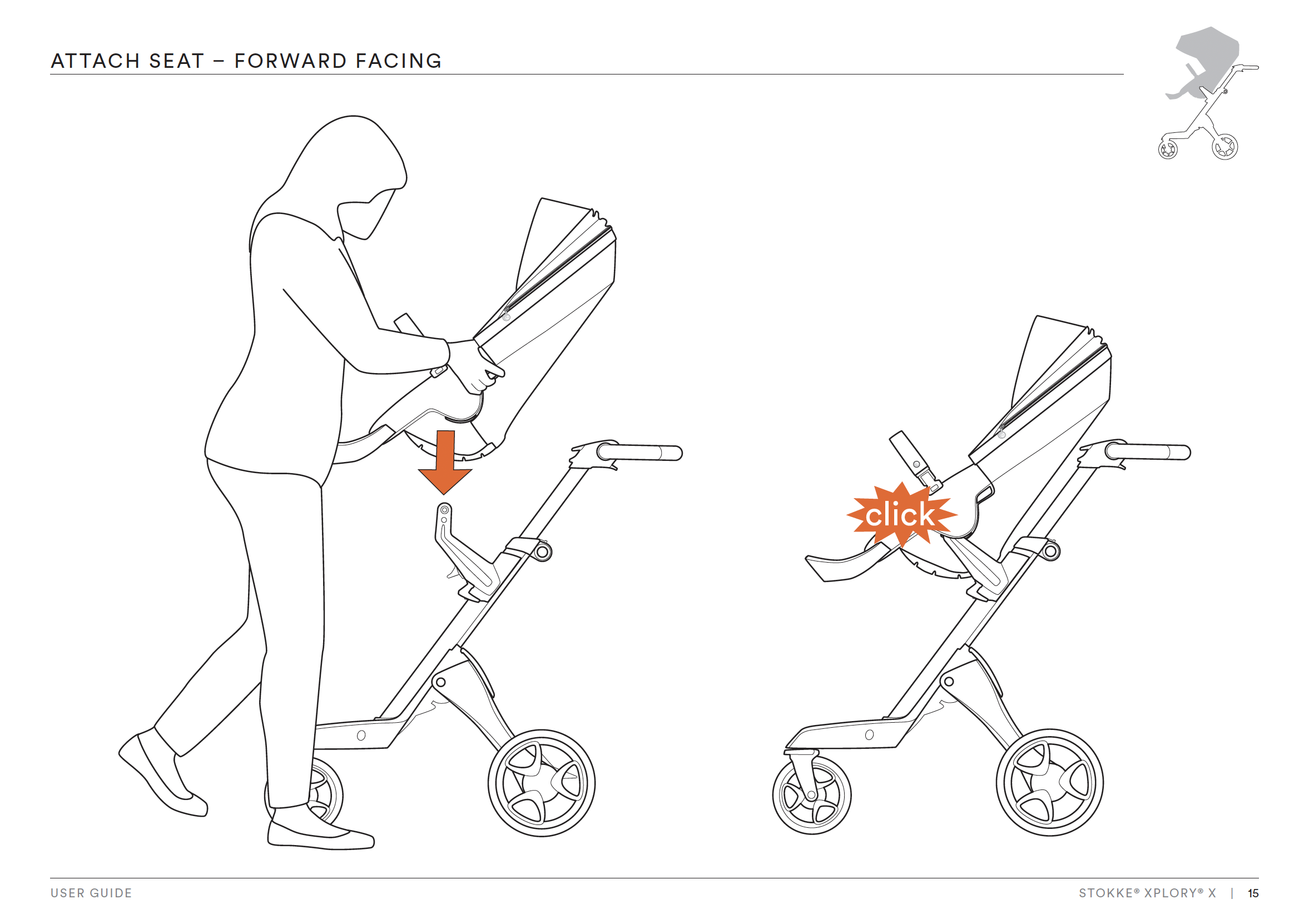 Brukerveiledning til Stokke Xplory barnevogn